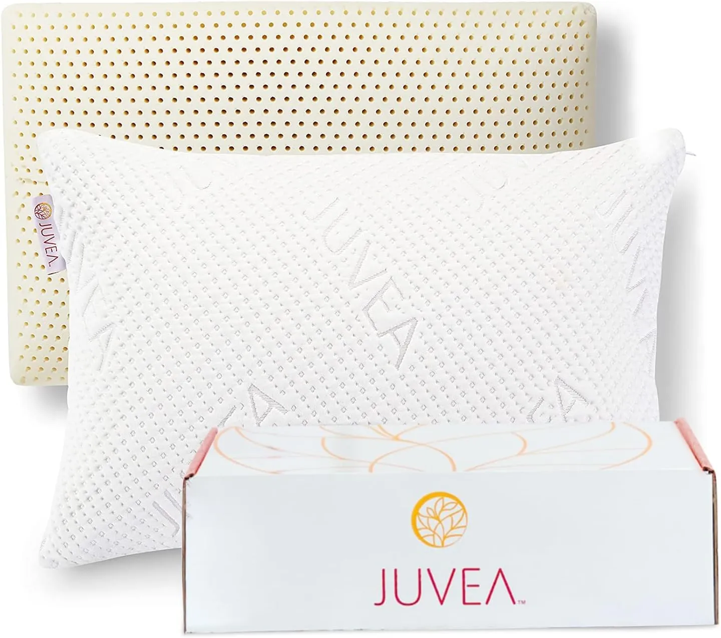 JUVEA Essential Low-Profile Talalay Latex Pillow with Organic Cotton Cover: Breathable, Durable & Oeko-TEX/FSC Certified