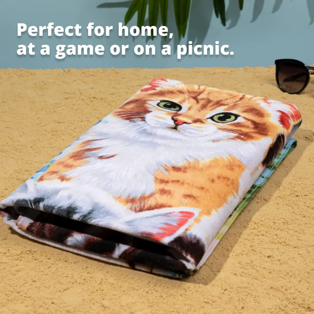 Kitten Collage Super Soft Plush Cotton Beach Bath Pool Towel by Jenny