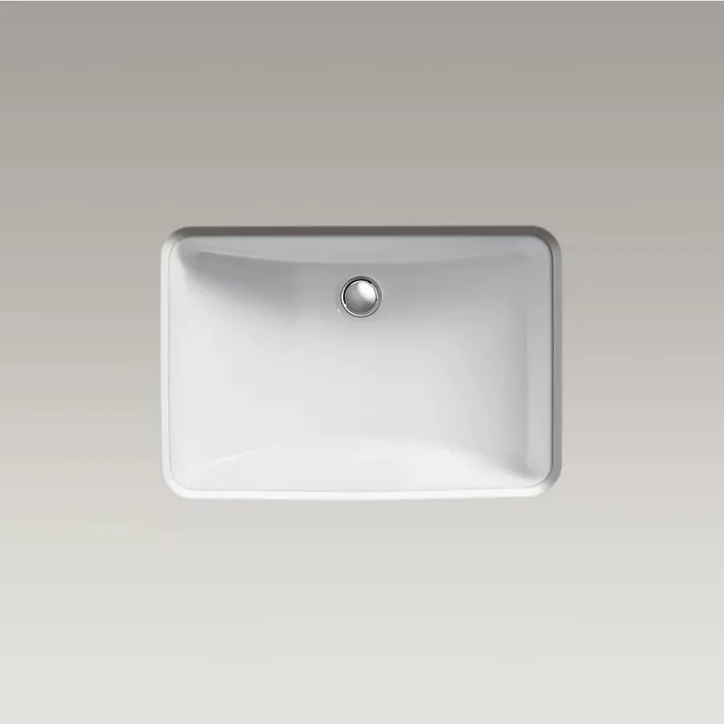 Ladena 14.38" x 20.88" x 8.13" Vitreous China Undermount Bathroom Sink in Ice Grey