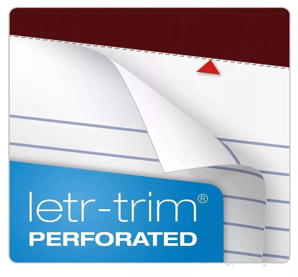 Legal Note Pads Writing Pads 8-1/2"X11-3/4" Wide Ruled White Paper (6 Pack)