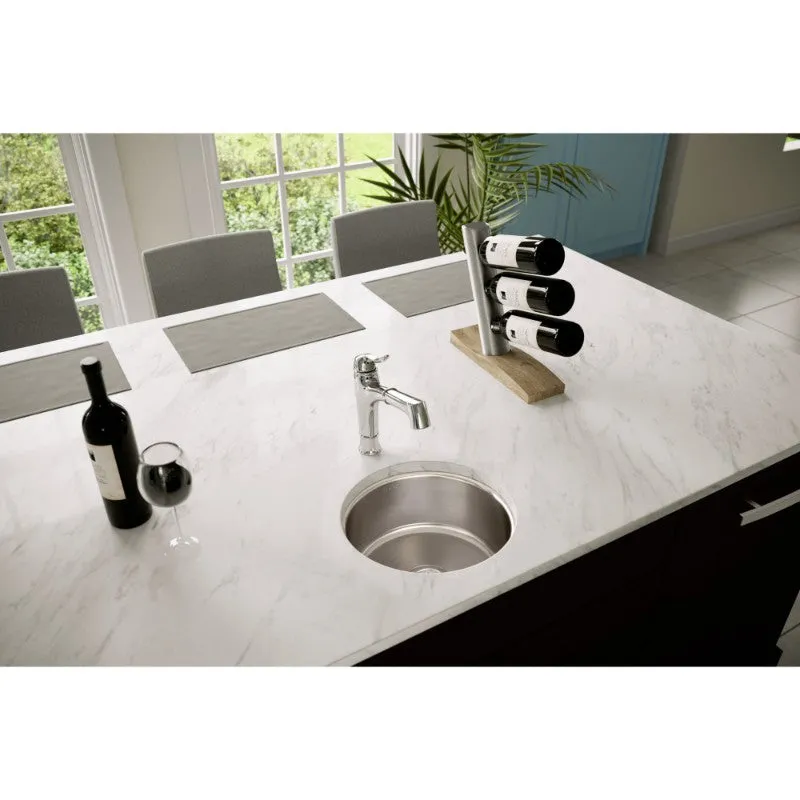 Lustertone Classic 14.38" x 14.38" x 6" Stainless Steel Single-Basin Undermount Kitchen Sink