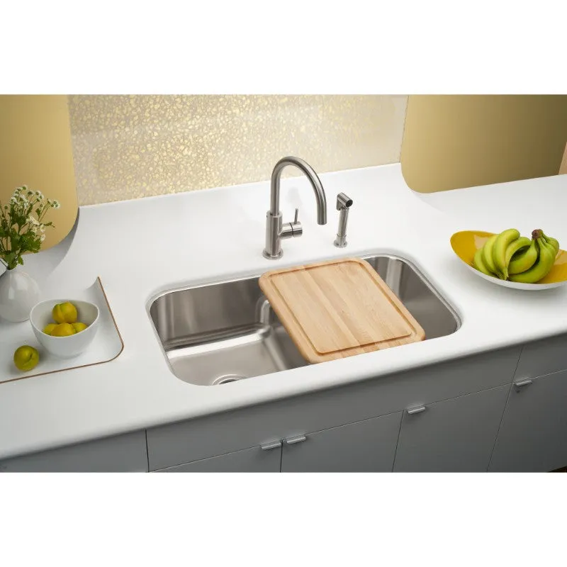 Lustertone Classic 18.13" x 32.5" x 8" Stainless Steel Double-Basin Undermount Kitchen Sink