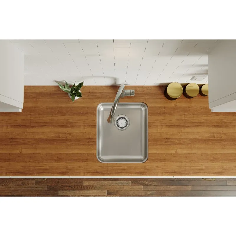 Lustertone Classic 18.5" x 16" x 5.38" Stainless Steel Single-Basin Undermount Kitchen Sink