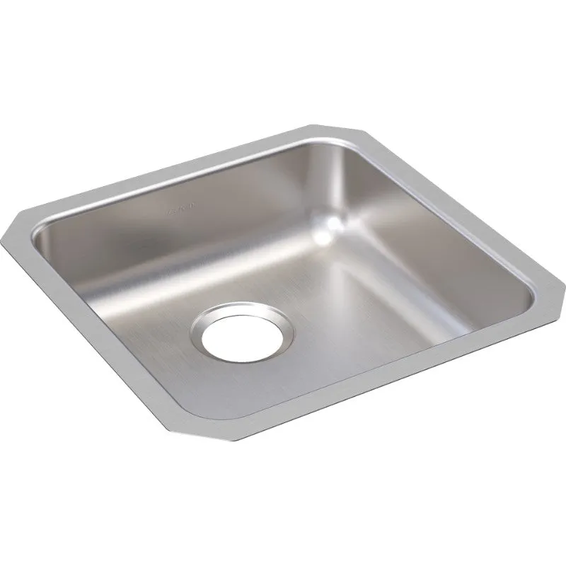 Lustertone Classic 18.5" x 18.5" x 5.38" Stainless Steel Single-Basin Undermount Kitchen Sink