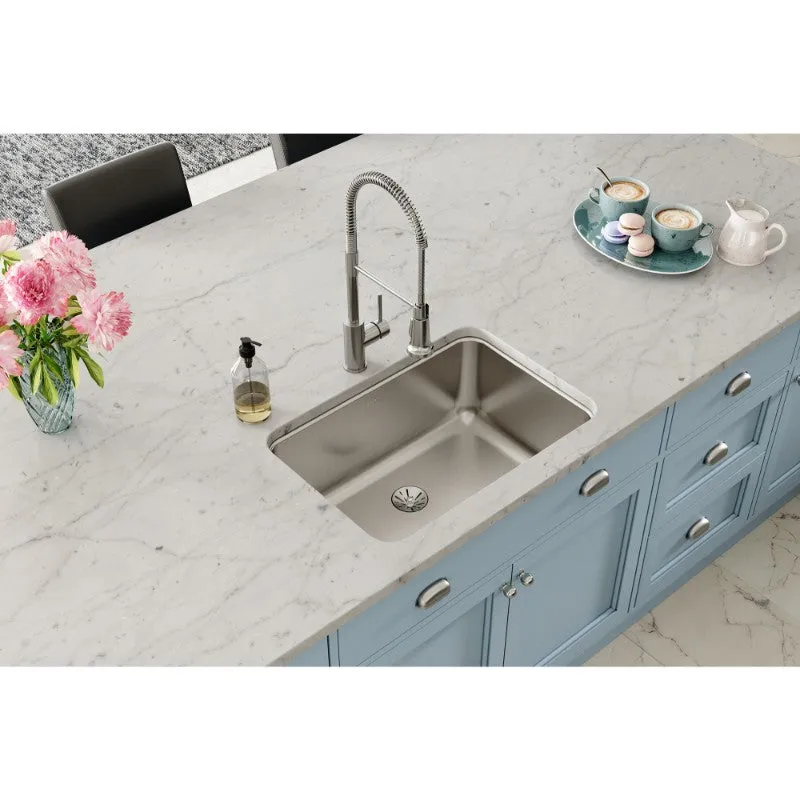 Lustertone Classic 18.5" x 26.5" x 11.5" Stainless Steel Single-Basin Undermount Kitchen Sink