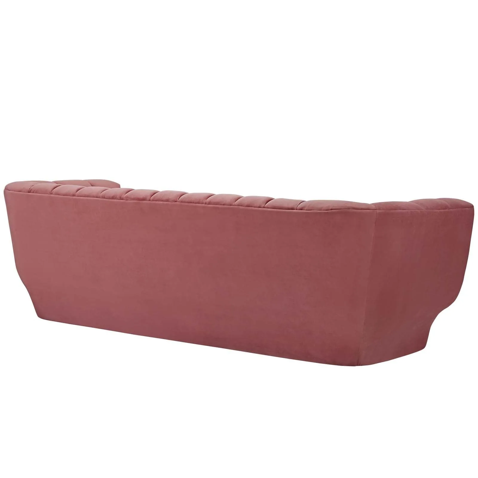 Lyla Tufted Velvet Sofa in Dusty Rose