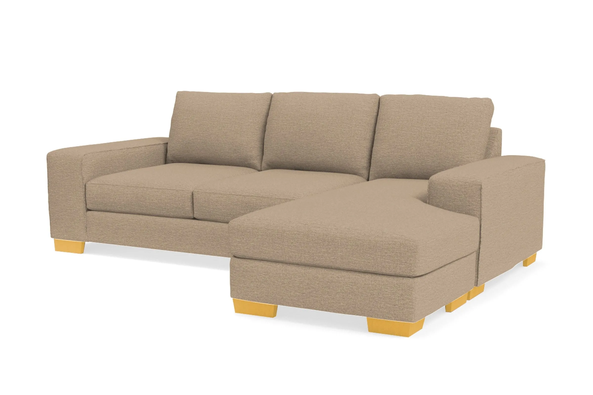 Melrose Reversible Chaise Sleeper Sofa Bed :: Leg Finish: Natural / Sleeper Option: Deluxe Innerspring Mattress