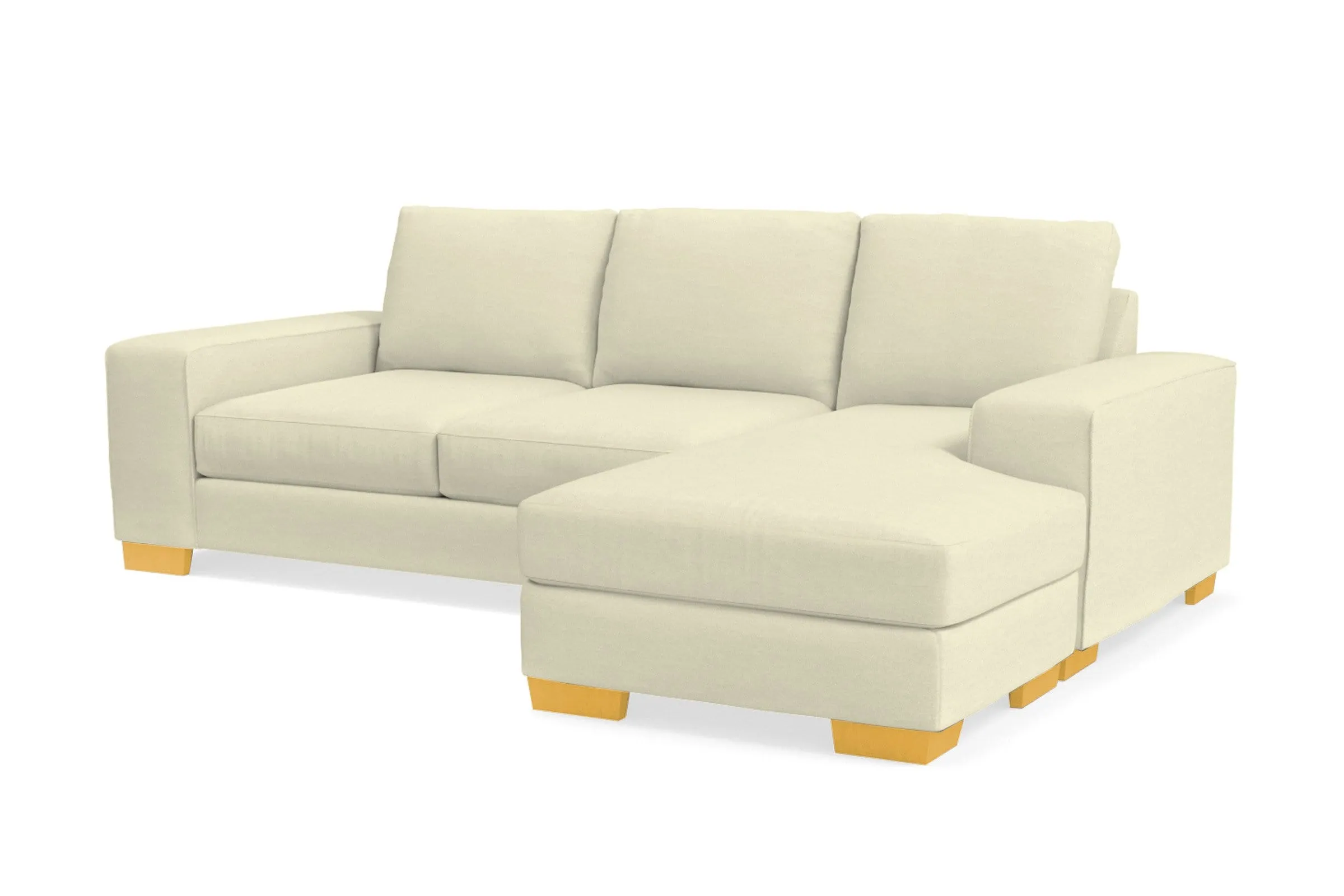 Melrose Reversible Chaise Sleeper Sofa Bed :: Leg Finish: Natural / Sleeper Option: Deluxe Innerspring Mattress