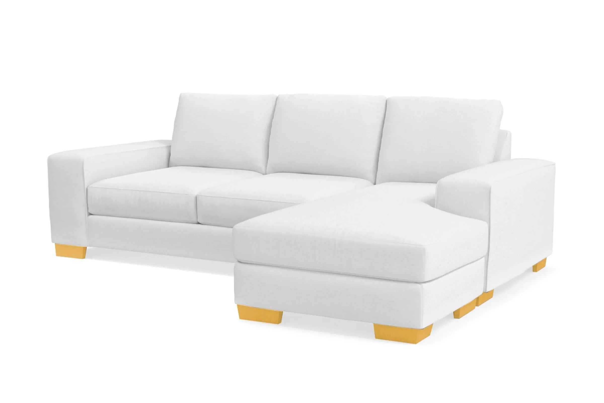 Melrose Reversible Chaise Sleeper Sofa Bed :: Leg Finish: Natural / Sleeper Option: Deluxe Innerspring Mattress