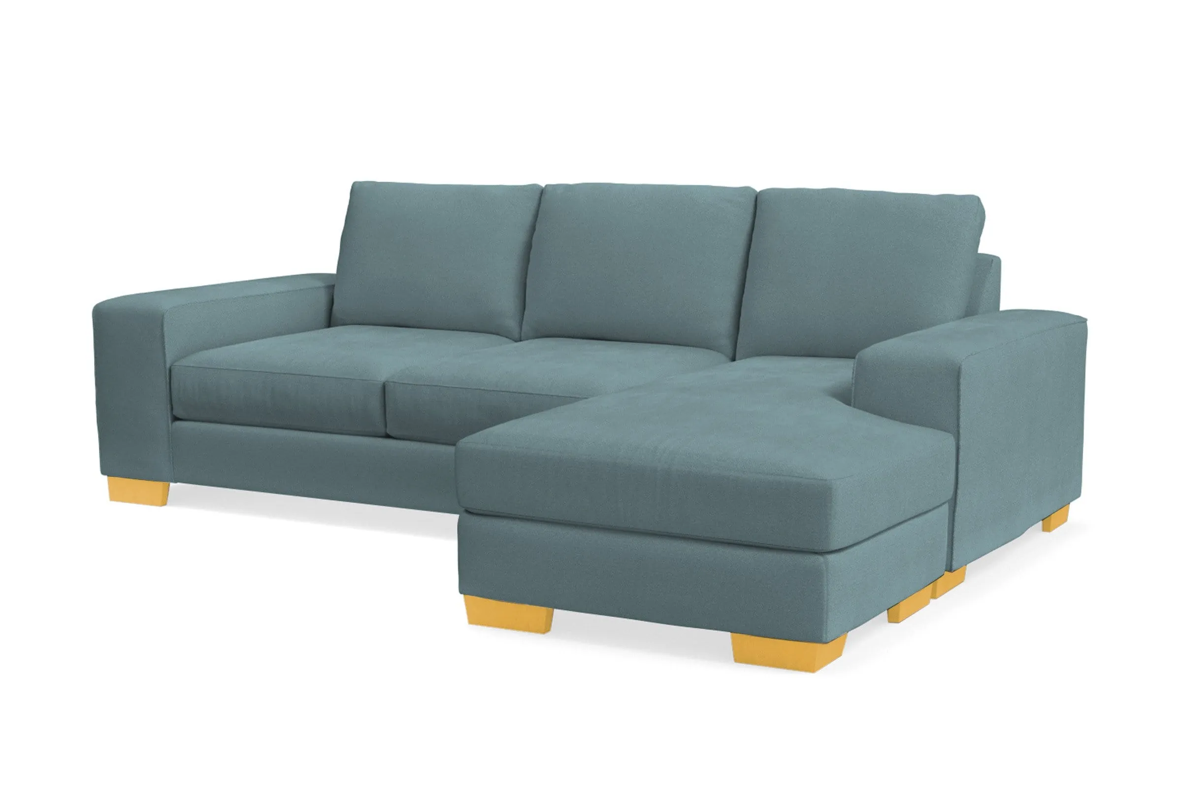 Melrose Reversible Chaise Sleeper Sofa Bed :: Leg Finish: Natural / Sleeper Option: Deluxe Innerspring Mattress