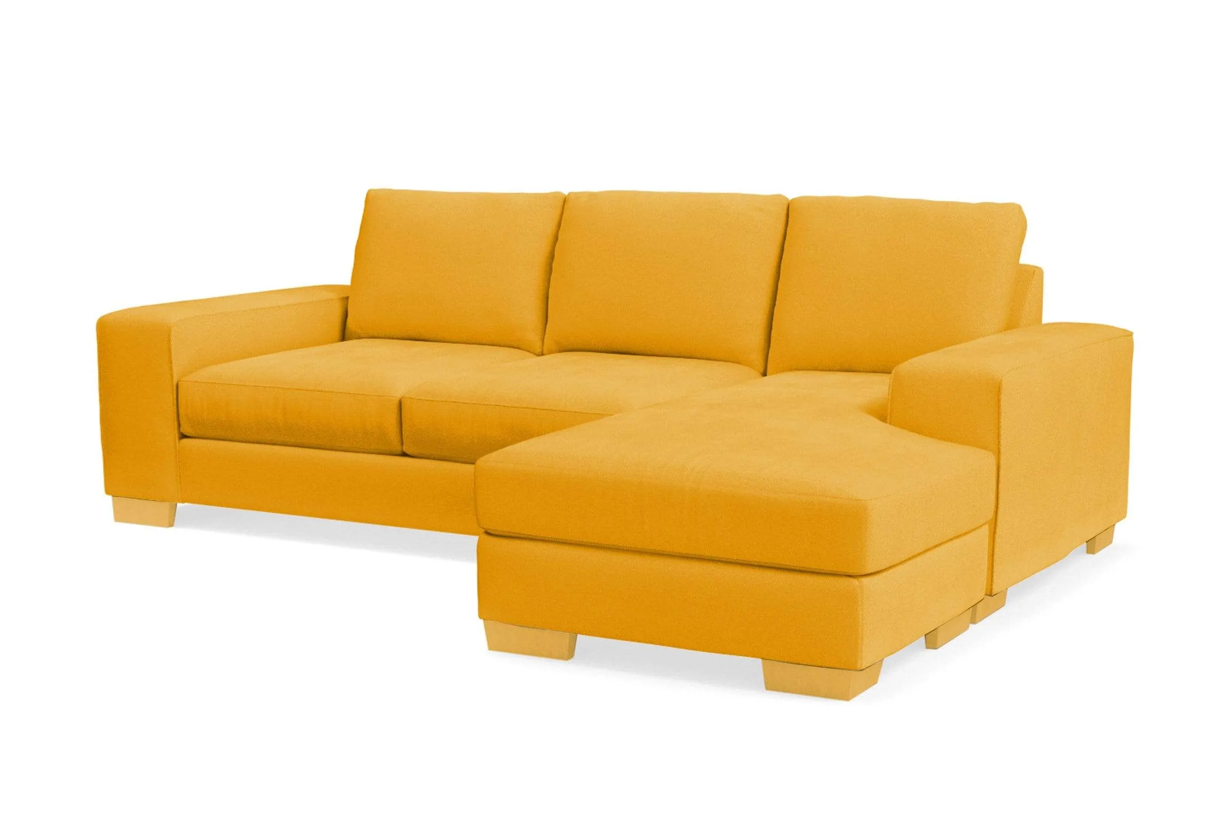 Melrose Reversible Chaise Sleeper Sofa Bed :: Leg Finish: Natural / Sleeper Option: Deluxe Innerspring Mattress