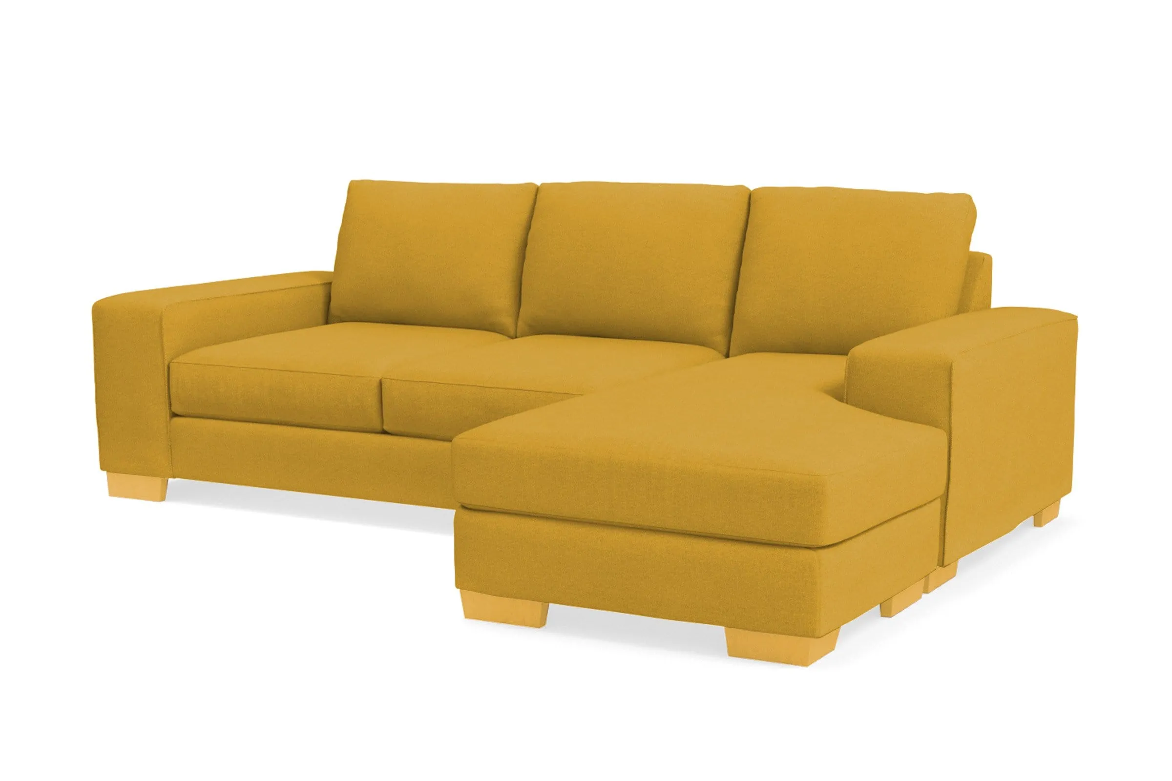 Melrose Reversible Chaise Sleeper Sofa Bed :: Leg Finish: Natural / Sleeper Option: Deluxe Innerspring Mattress