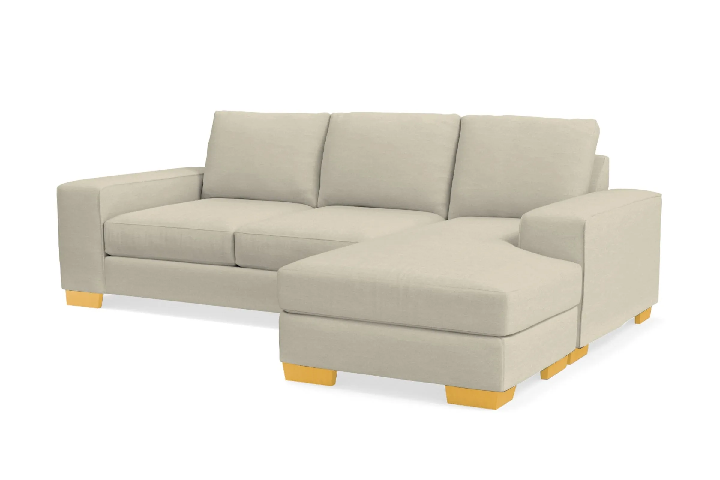 Melrose Reversible Chaise Sleeper Sofa Bed :: Leg Finish: Natural / Sleeper Option: Deluxe Innerspring Mattress