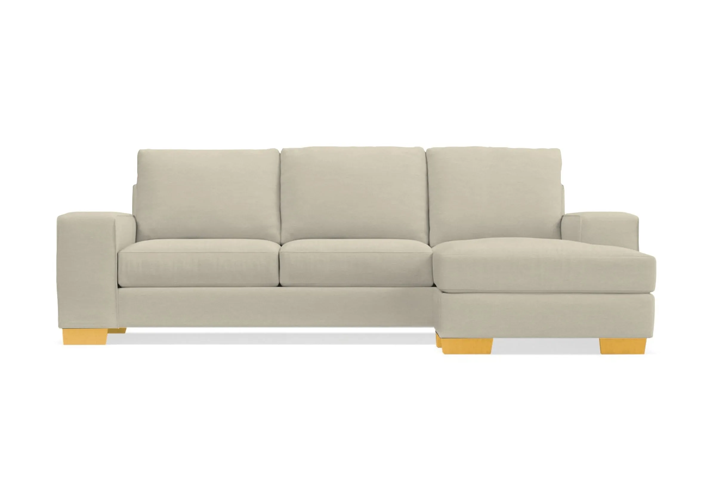 Melrose Reversible Chaise Sleeper Sofa Bed :: Leg Finish: Natural / Sleeper Option: Deluxe Innerspring Mattress