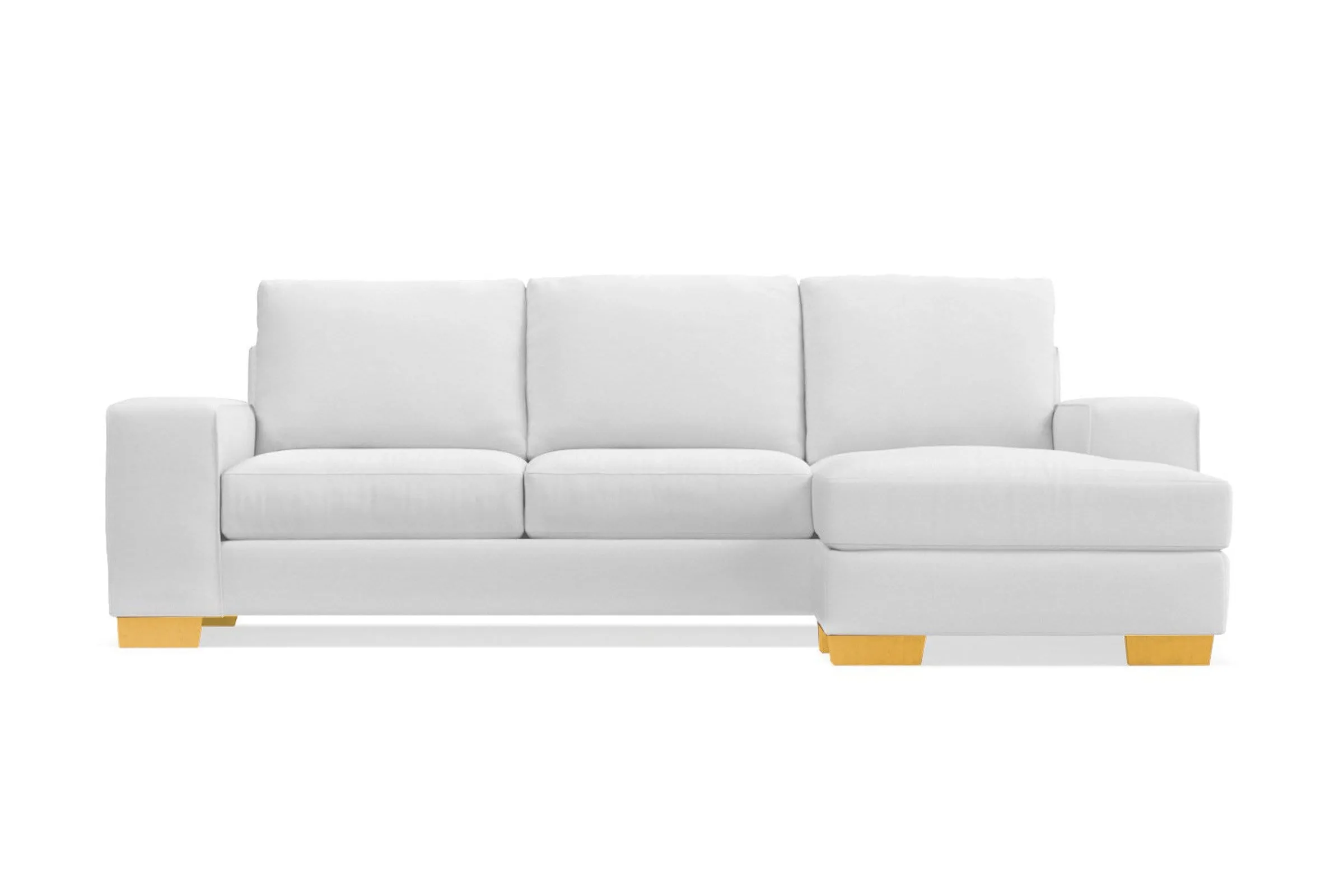 Melrose Reversible Chaise Sleeper Sofa Bed :: Leg Finish: Natural / Sleeper Option: Deluxe Innerspring Mattress