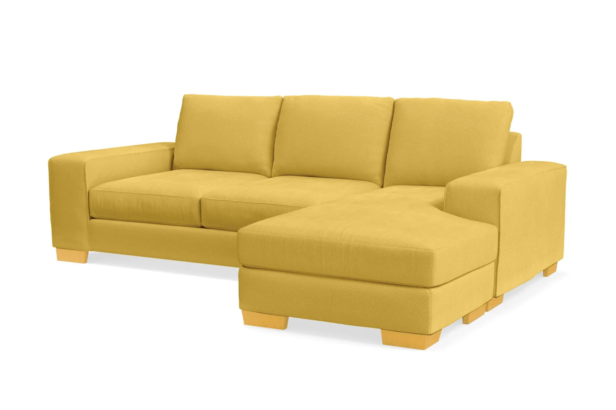 Melrose Reversible Chaise Sleeper Sofa Bed :: Leg Finish: Natural / Sleeper Option: Deluxe Innerspring Mattress