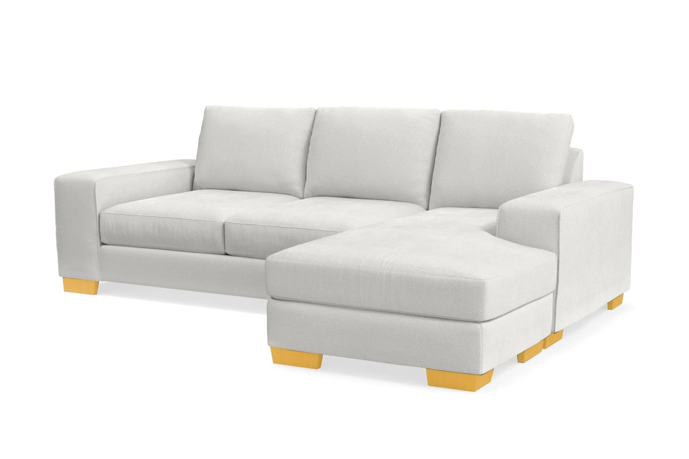 Melrose Reversible Chaise Sleeper Sofa Bed :: Leg Finish: Natural / Sleeper Option: Deluxe Innerspring Mattress