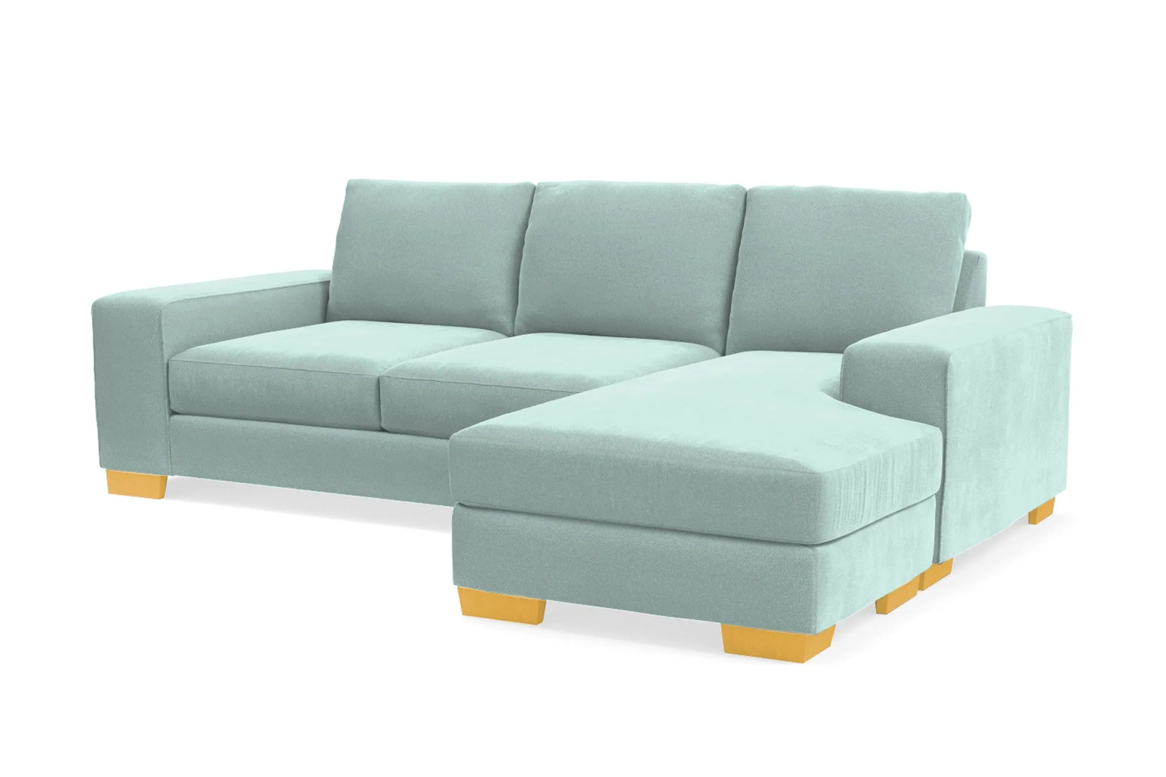 Melrose Reversible Chaise Sleeper Sofa Bed :: Leg Finish: Natural / Sleeper Option: Deluxe Innerspring Mattress