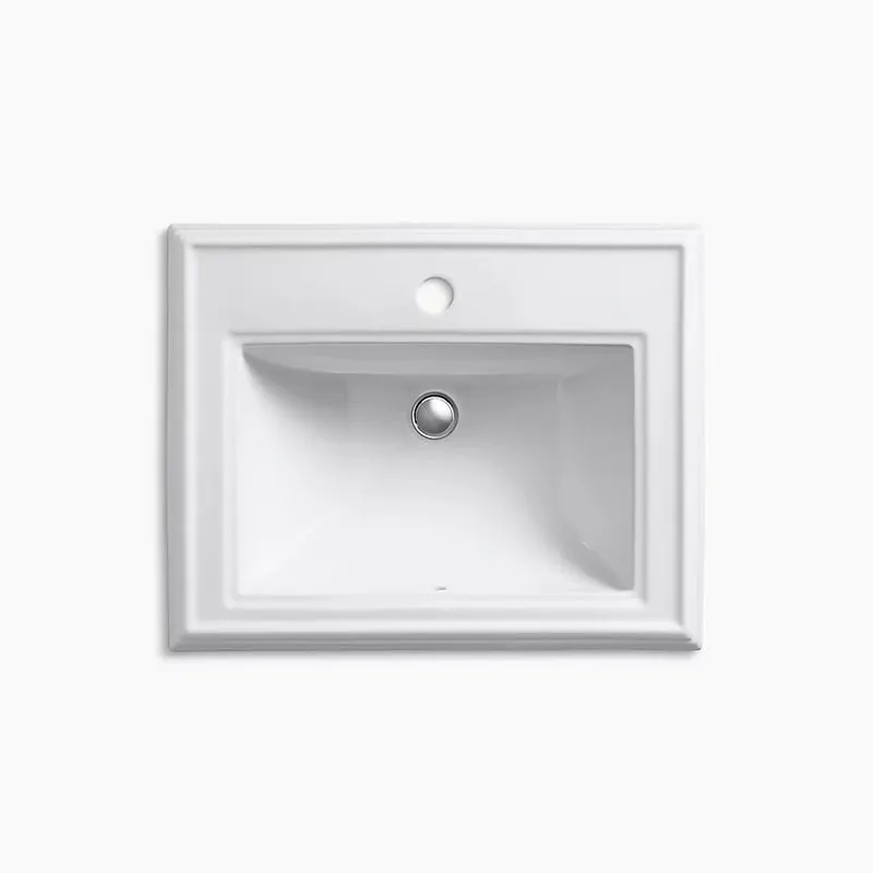 Memoirs Classic 18" x 22.75" x 8.75" Vitreous China Drop-In Bathroom Sink in White