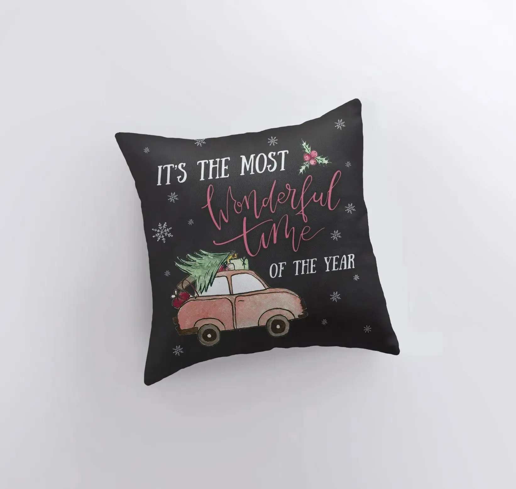 Most Wonderful Time of the Year | Pillow Cover | Christmas Pillowcases | Christmas Decor | Throw Pillow | Home Decor | Rustic Christmas