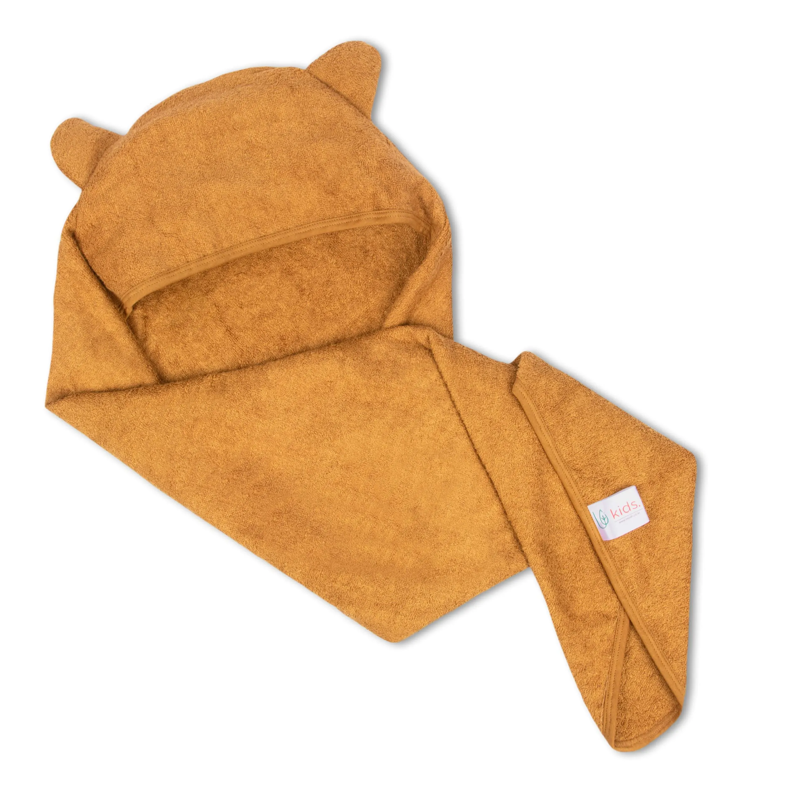 Mush Ultra Soft & Super Absorbent Bamboo Hooded Towel for Kids (1, Rustic Orange)