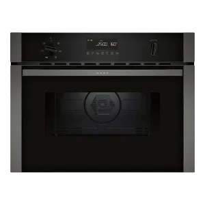 Neff C1AMG84G0B 44 Litres Built In Microwave Oven with Hot Air  Black with Graphite Trim