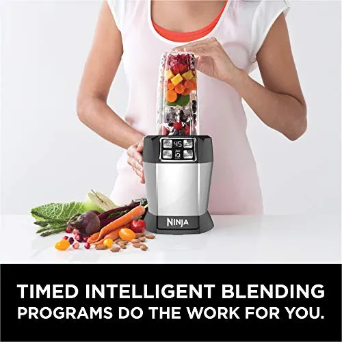 Ninja BL450C, Nutri Pro Personal Blender For Juices, Shakes & Smoothies, 18 and 24 Oz cups, Black/Silver, 900W (Canadian Version)