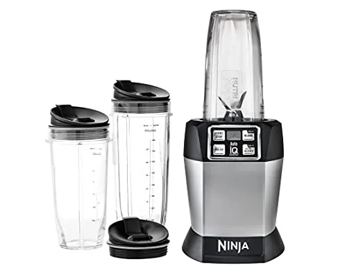 Ninja BL450C, Nutri Pro Personal Blender For Juices, Shakes & Smoothies, 18 and 24 Oz cups, Black/Silver, 900W (Canadian Version)