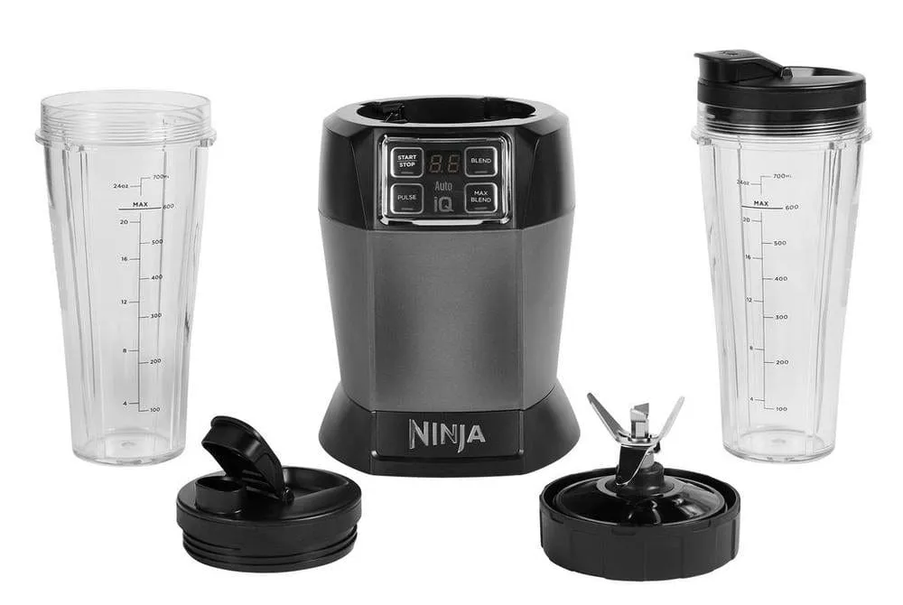 Ninja BN495UK Blender with Auto-iQ - Black-Sliver