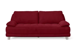 Novara 3 Seater Sofa Red Velvet