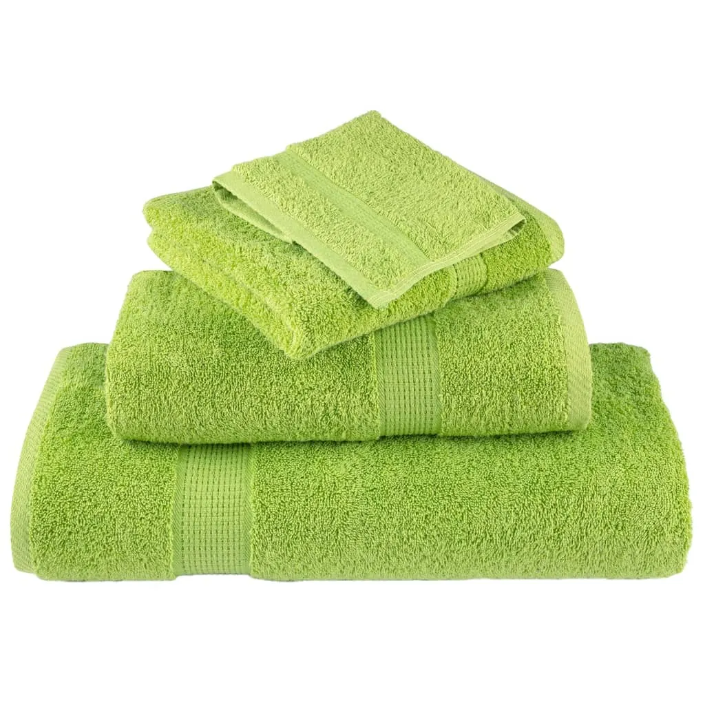 Premium Towels 2 pcs Apple Green 100x200 cm 600 gsm 100% Cotton