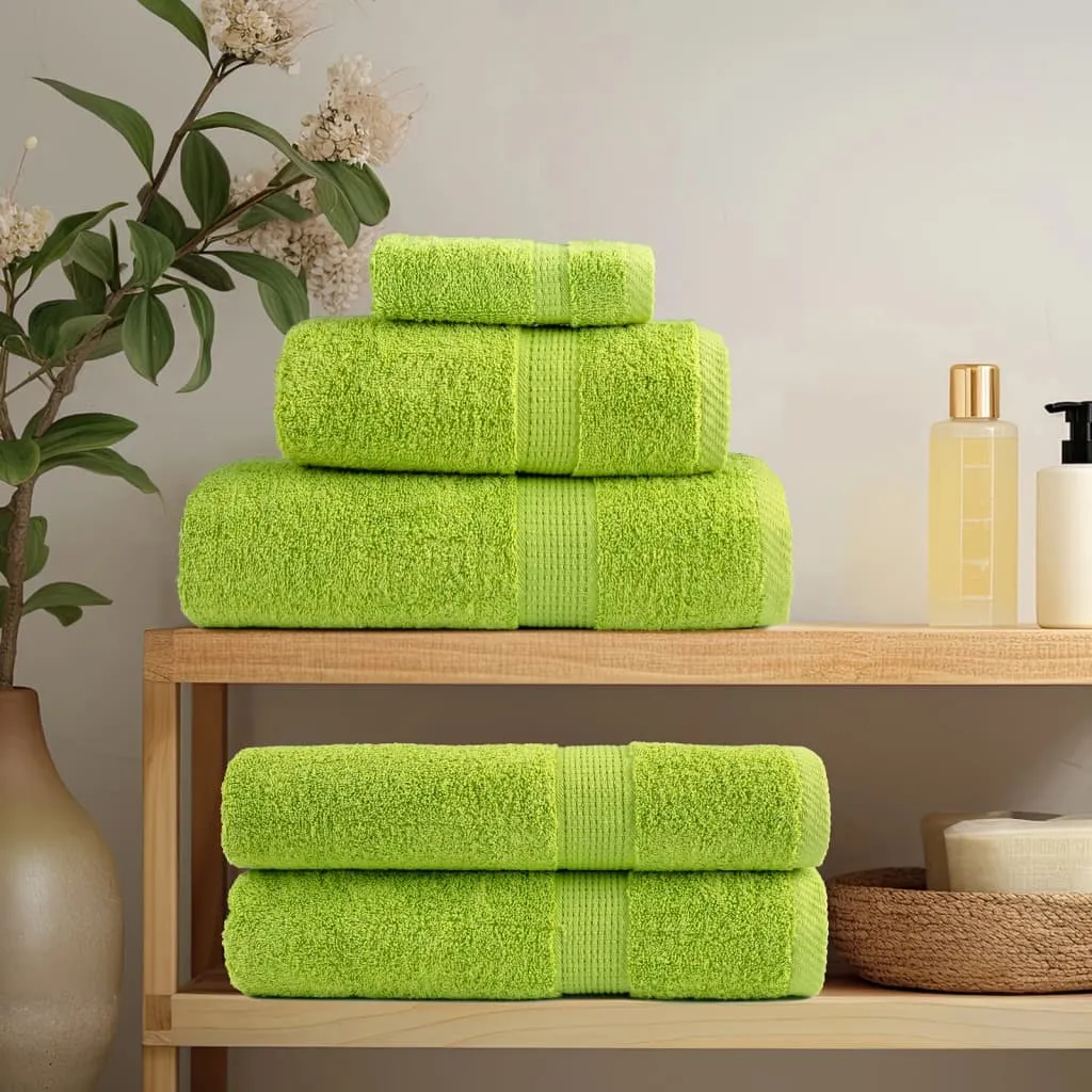 Premium Towels 2 pcs Apple Green 100x200 cm 600 gsm 100% Cotton