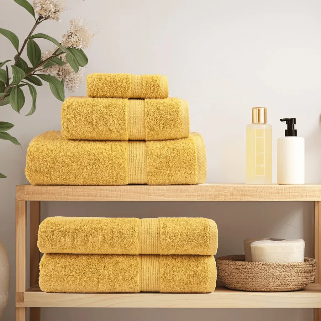 Premium Washcloths 4pcs Gold 30x30cm 600gsm 100% Cotton