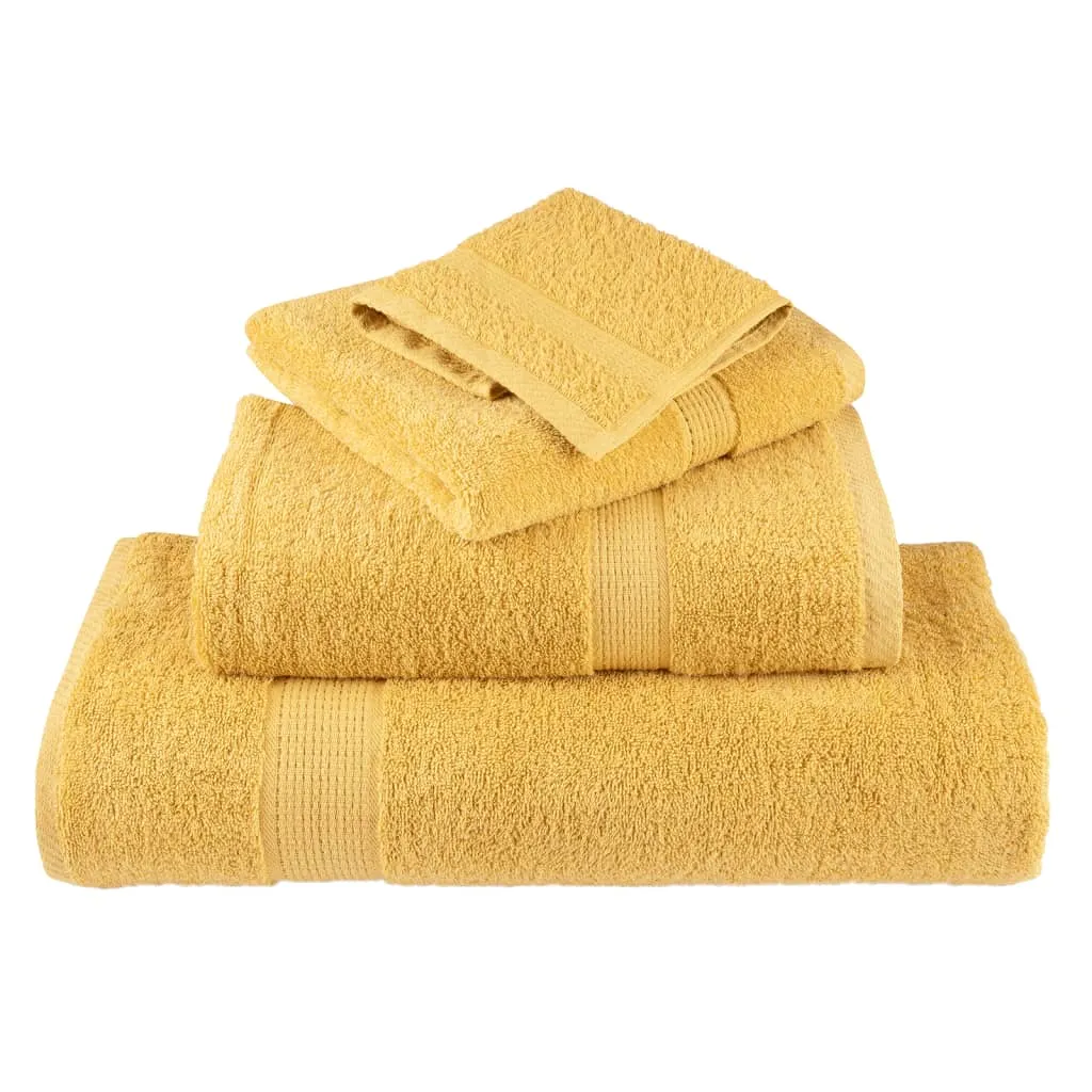 Premium Washcloths 4pcs Gold 30x30cm 600gsm 100% Cotton