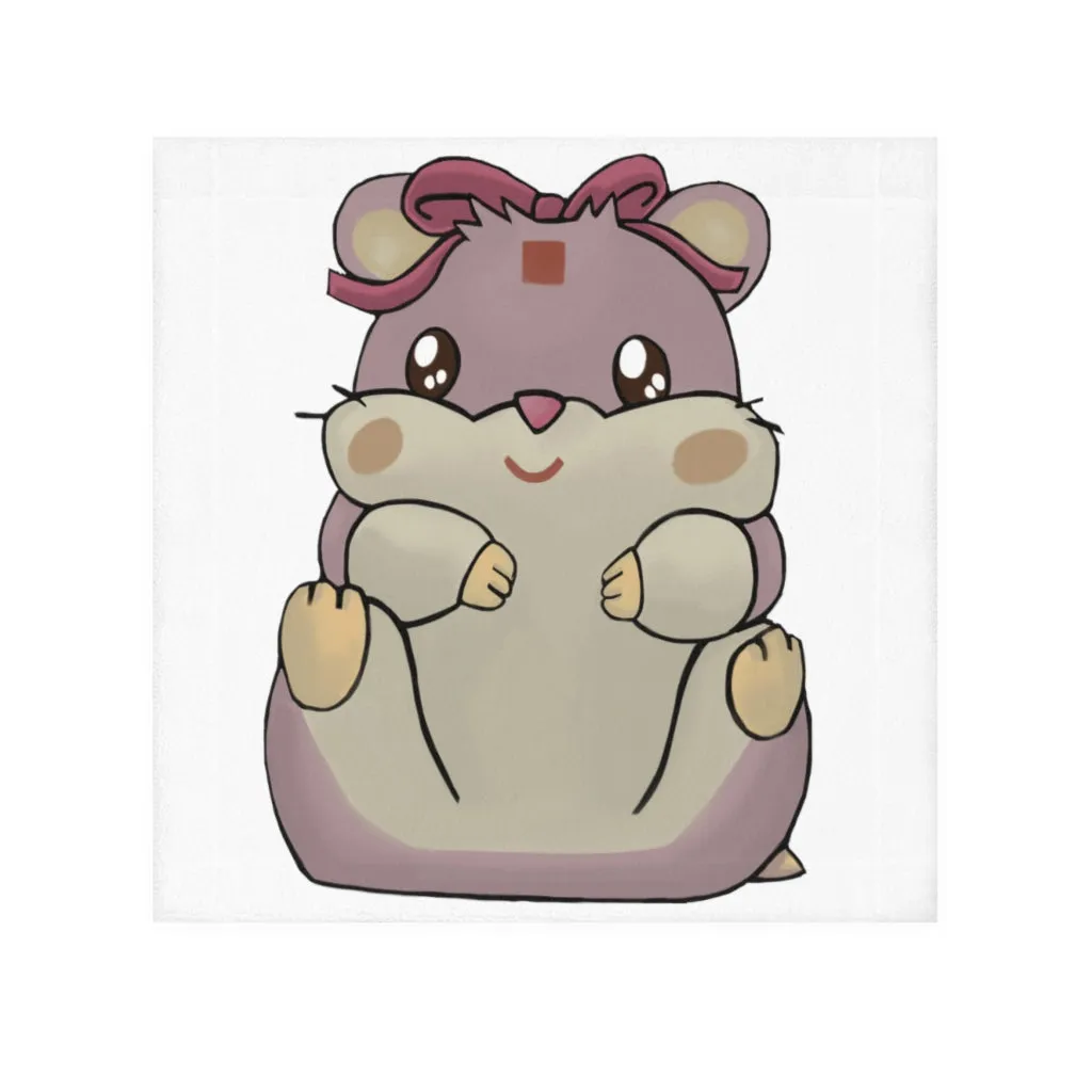 Purple Hamster Face Towel