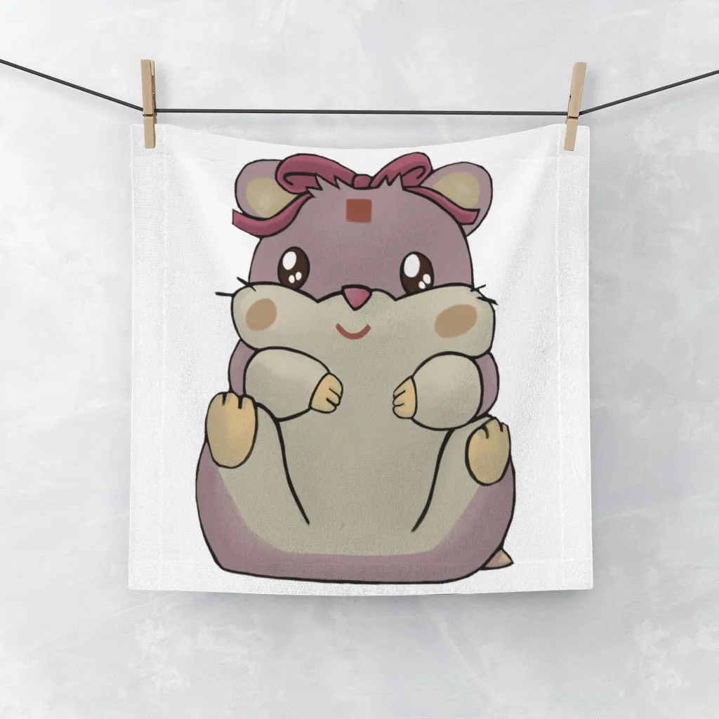 Purple Hamster Face Towel