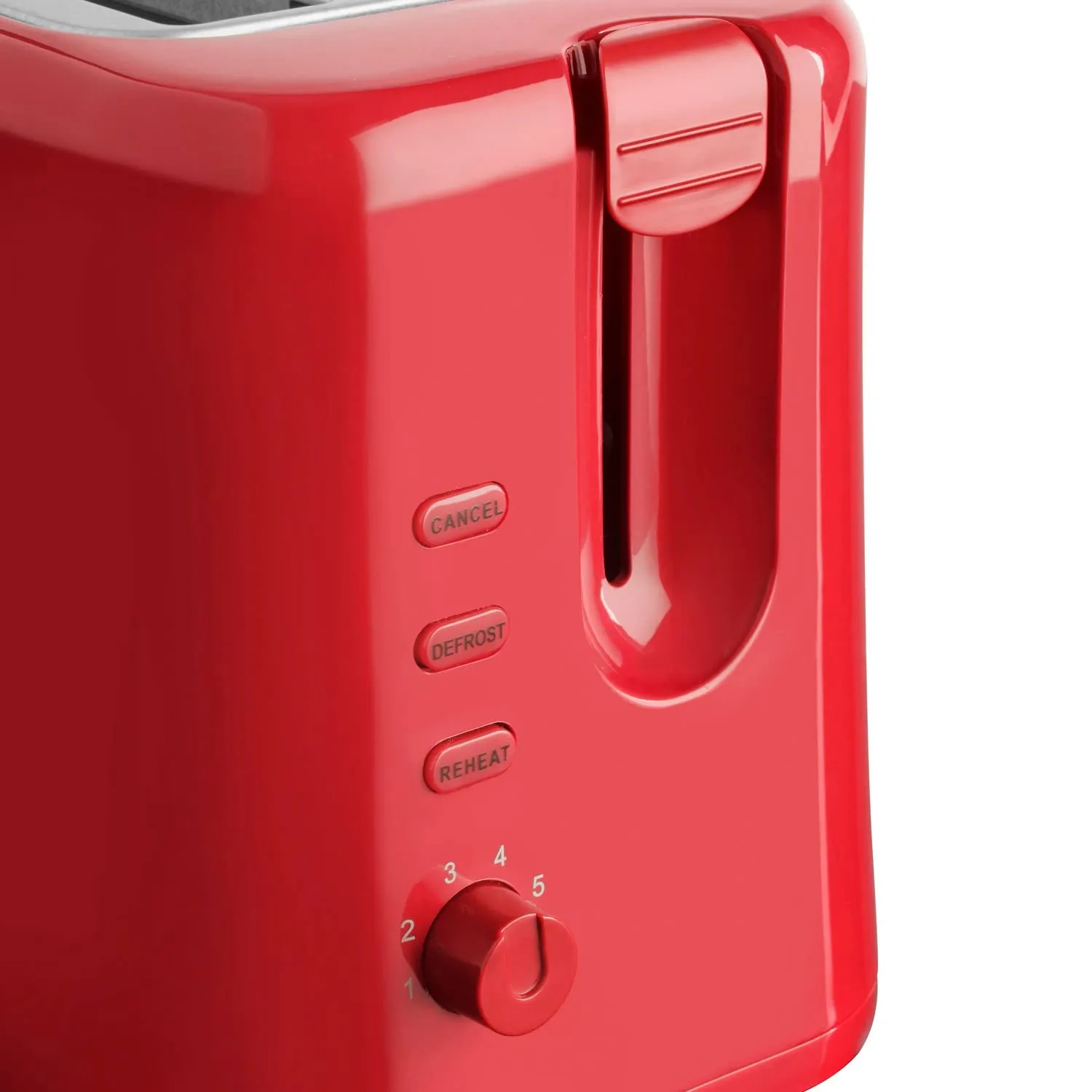 Quest 34299 2 Slice Toaster / Variable Browning Control / Reheat and Defrost / Crumb Tray and Cord Storage, Red, 870W