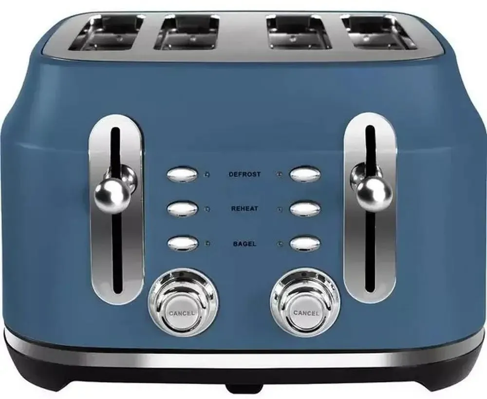 Rangemaster RMCL4S201SB 4 Slice Toaster, Stone Blue