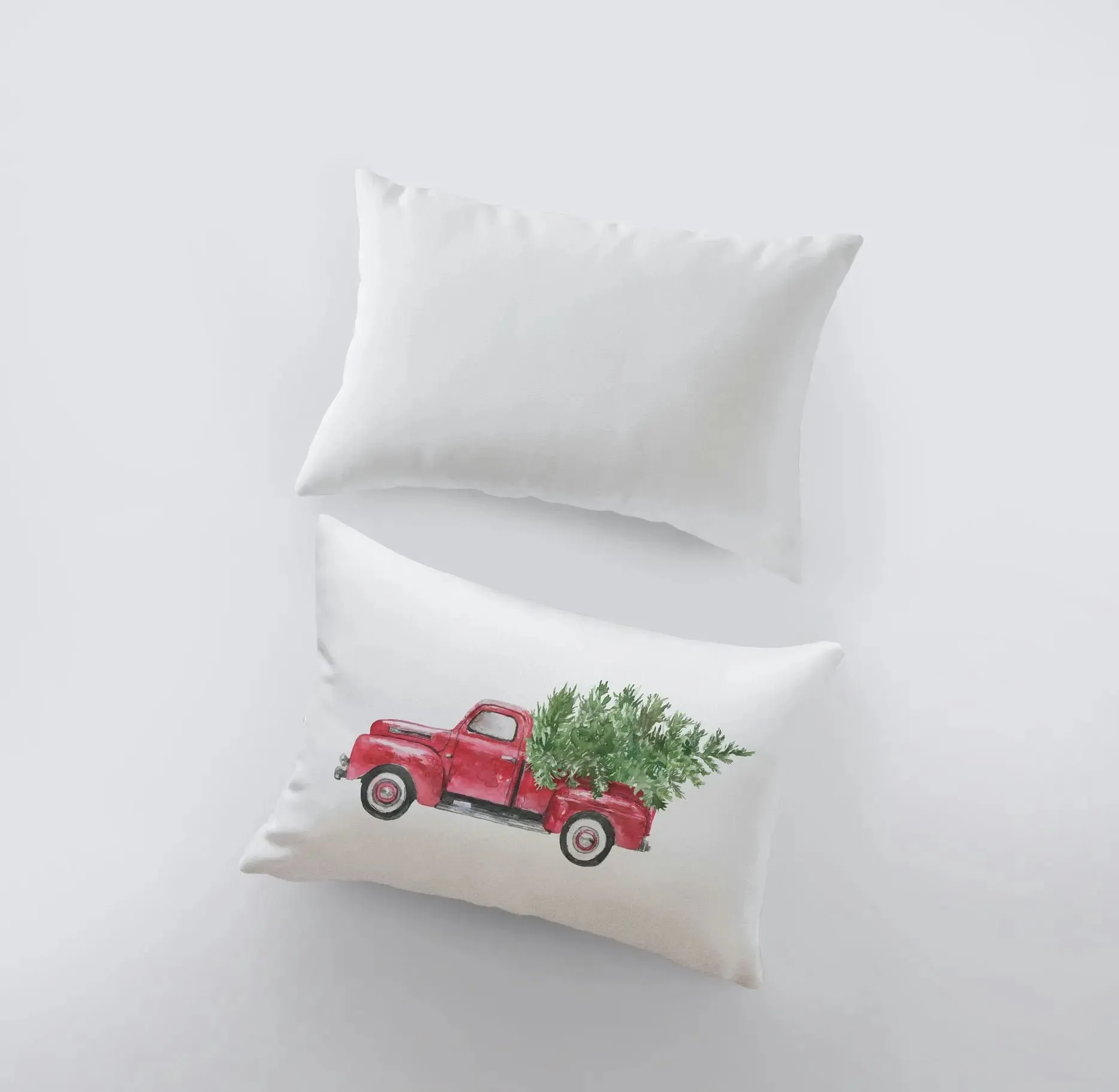 Red Christmas Truck | Christmas | 12x18 | Red Truck | Christmas Decor | Throw Pillow | Home | Christmas tree | Christmas Gifts