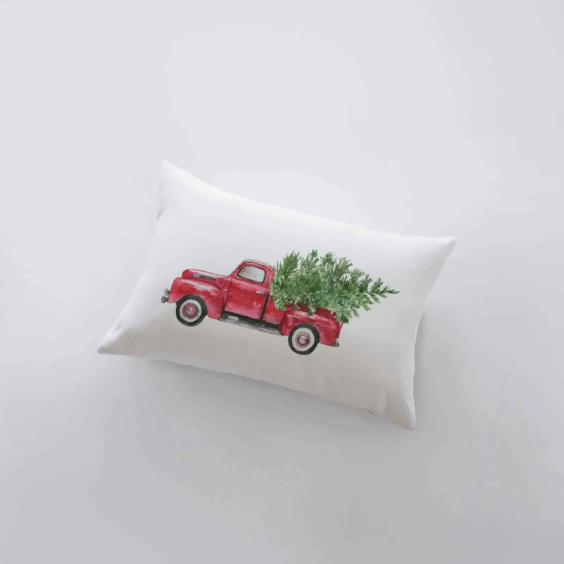 Red Christmas Truck | Christmas | 12x18 | Red Truck | Christmas Decor | Throw Pillow | Home | Christmas tree | Christmas Gifts