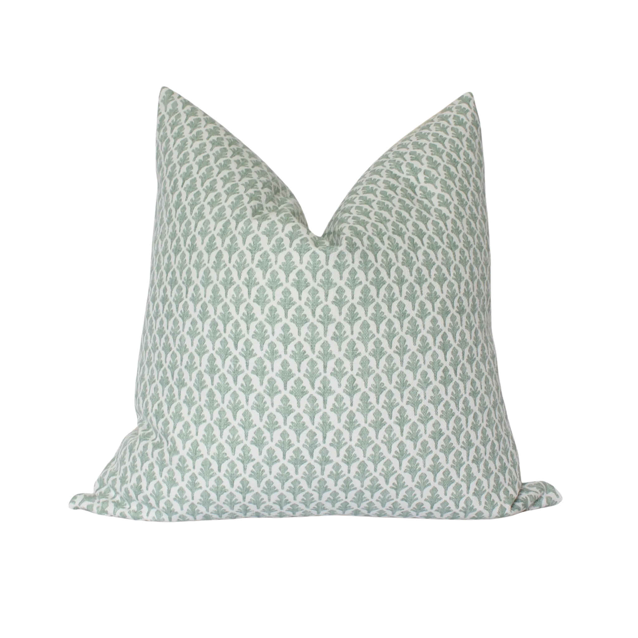 Sage Green Floral Pillow