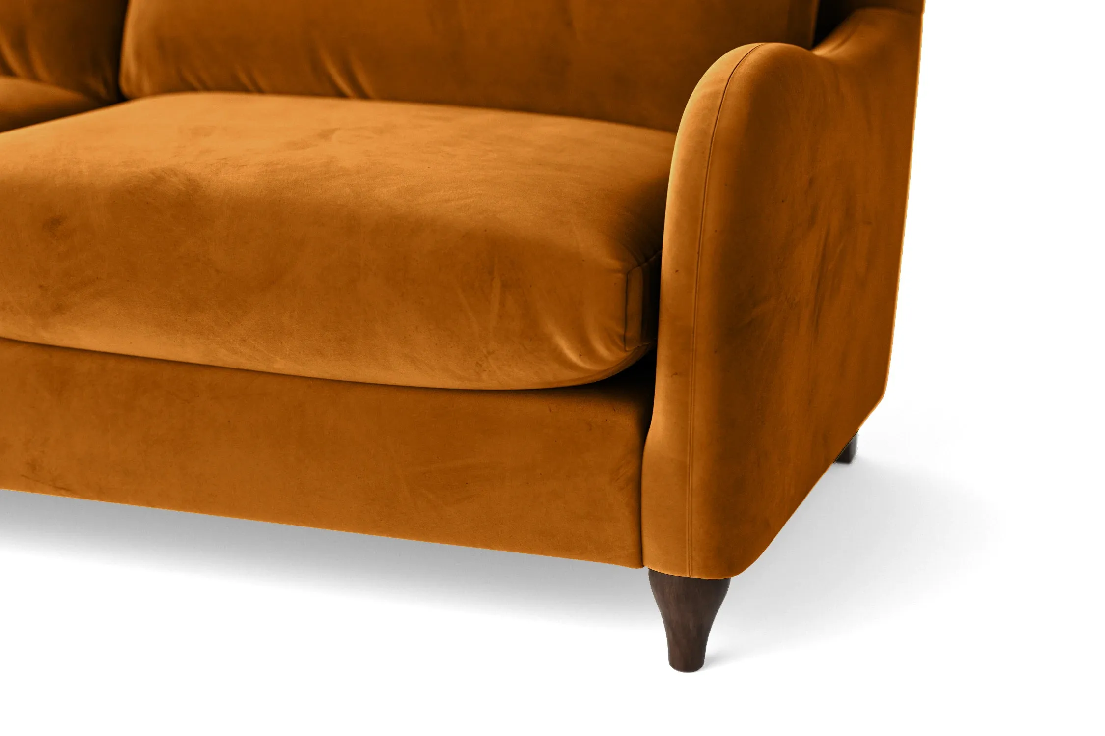 Sallisaw 3 Seater Sofa Gold Velvet