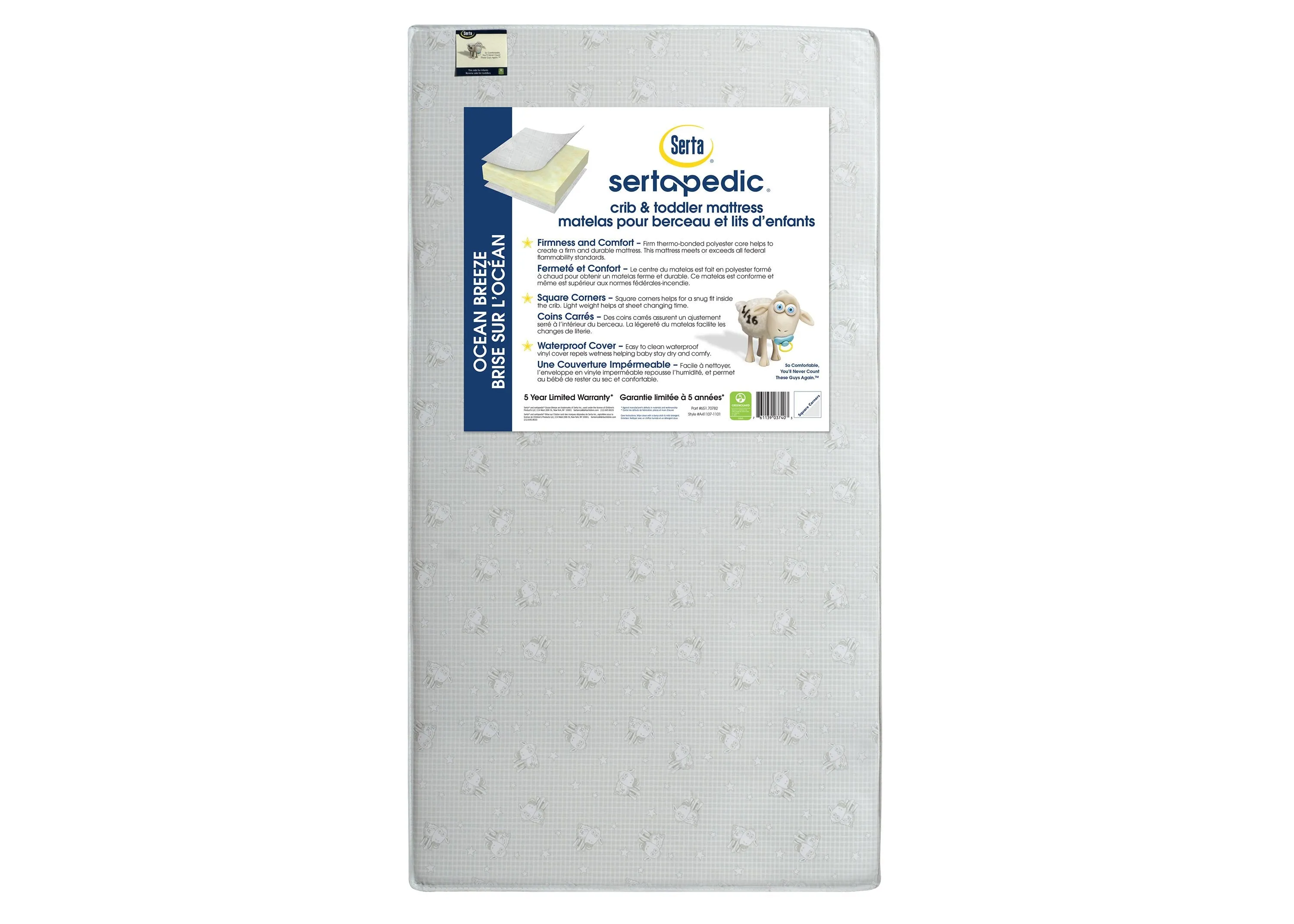 Sertapedic® Ocean Breeze Crib and Toddler Mattress