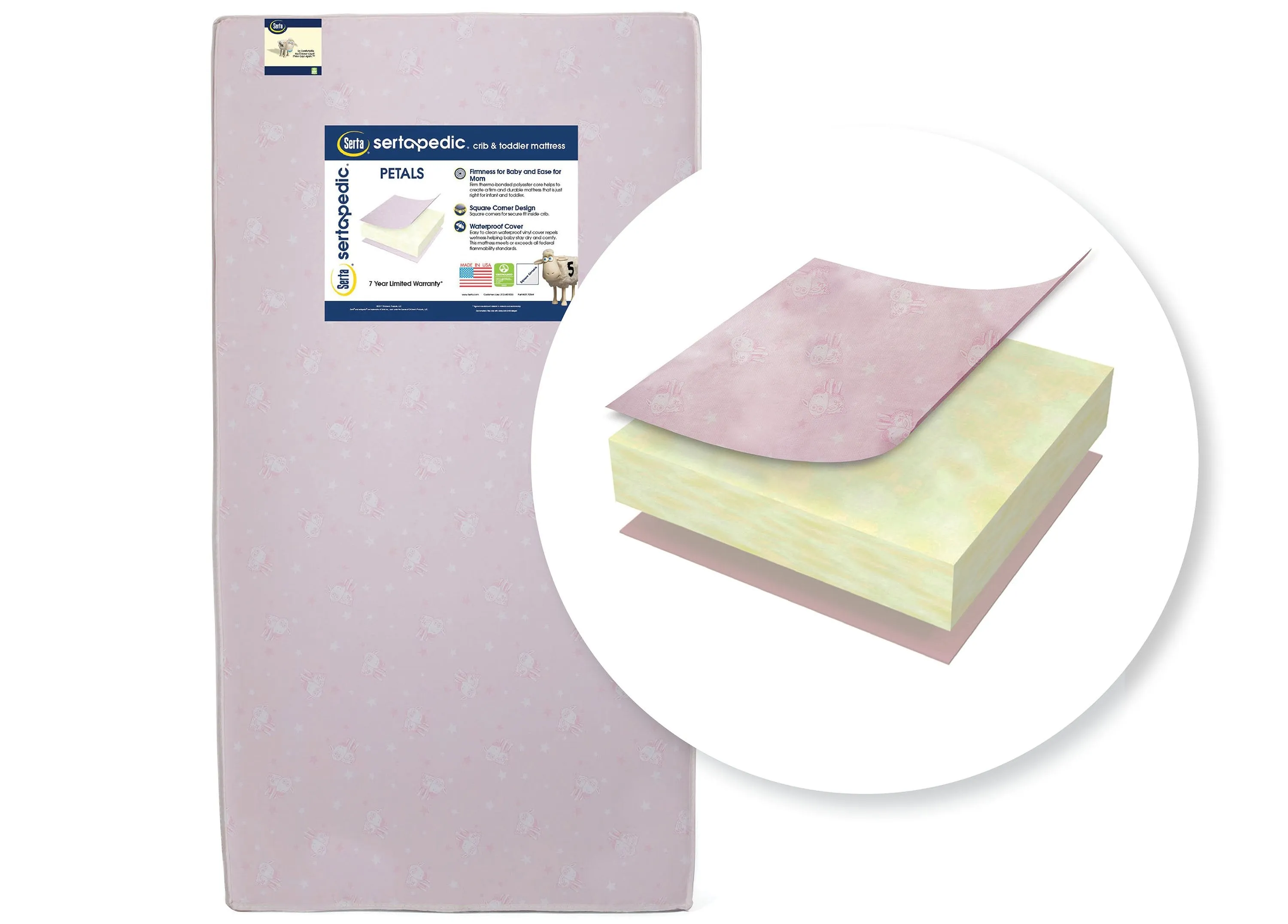 Sertapedic® Petals Crib and Toddler Mattress