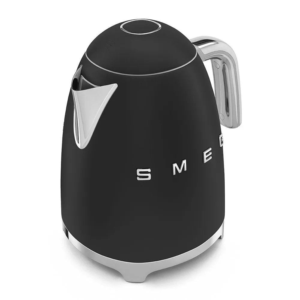 SMEG KLF03BLMUK 1.7 Litre 50's Style Kettle, 22.6cm Wide - Matte Black