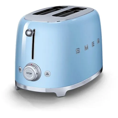 SMEG TSF01PBUK Retro Style 2-Slice Toaster - Pastel Blue