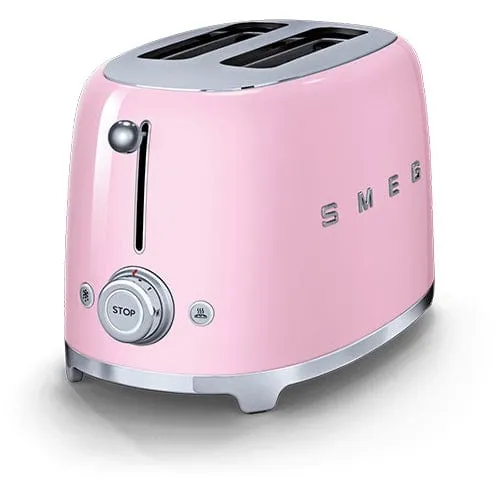 SMEG TSF01PKUK Retro Style 2-Slice Toaster - Pink