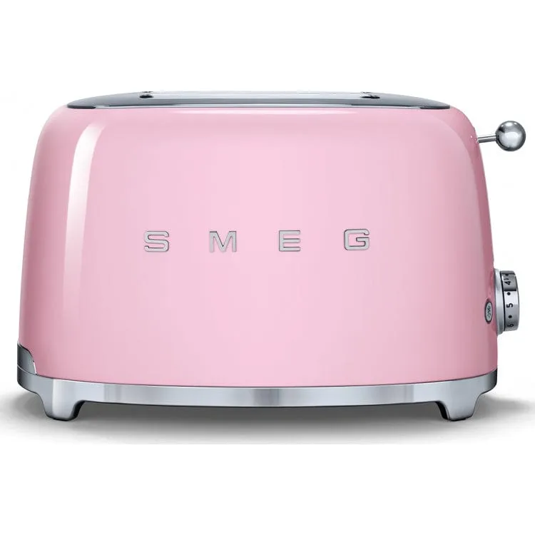 SMEG TSF01PKUK Retro Style 2-Slice Toaster - Pink