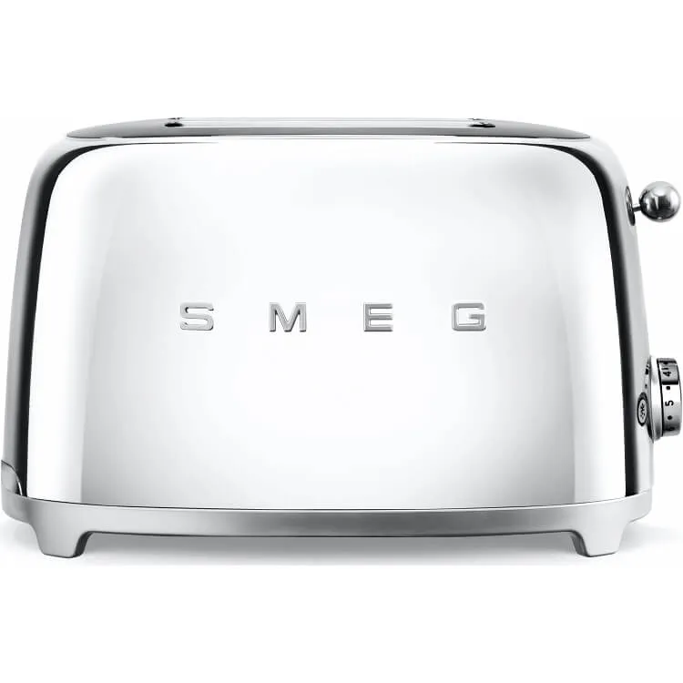 SMEG TSF01SSUK Retro Style 2-Slice Toaster - Chrome SIlver