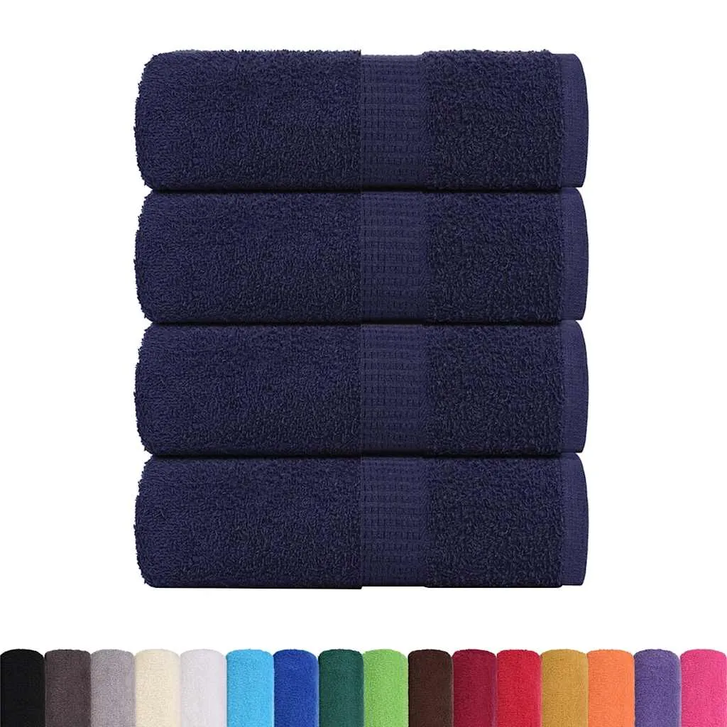 Soap Towels 4 pcs Navy Blue 30x30 cm 360 gsm 100% Cotton